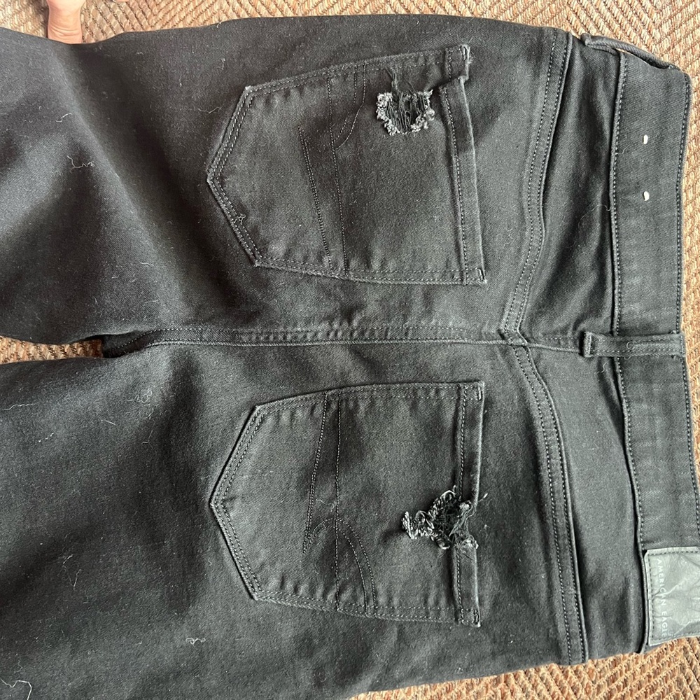 American eagle jeans, says size 8 but definitely a tight fit.